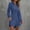 Blue, variant on Gspmoly Women Dresses, Women'S New Fashion Irregular Collar Button Long Sleeve Dresses Women'S Formal Dresses Deals of The Day