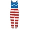 thumbnail image 4 of EGNMCR Girls' Jumpsuits & Rompers Girls Children's Summer Independence Day Romper Sling Sleeveless Backless Short Jumpsuit Kid Rompers, 4 of 8