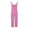 thumbnail image 4 of Penkiiy Combinaisons pour Femmes Mode pour Femmes Été Uni Décontracté Camisole Sans Manches Combinaison à Bretelles Rose 2TG Combinaisons, 4 of 6