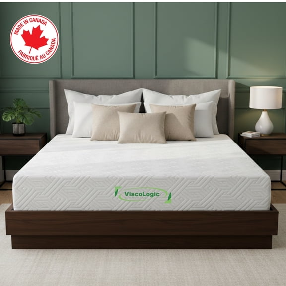 ViscoLogic 8 Inch Twin Mattress Memory Foam with Orthopedic Support, Presusre Relieving Comfort, Medium Firm, CertiPUR-US® Certified Foam
