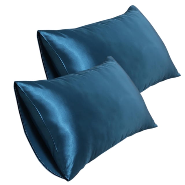 Meitianfacai Silk Satin Pillowcase for Hair and Skin Queen Set of 2 Soft Pillow Cases Silky Microfiber Bed Pillow Covers Wrinkle Resistant with Envelope Closure(20 x 30 Inches)