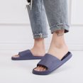 thumbnail image 3 of Open Toe Sandals for Men Non Slip Bathroom Slides Comfortable Indoor Outdoor Slip On Shower Slippers Blue Size 10, 3 of 7