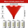 thumbnail image 3 of bedienty Sealing Valve Beer Bong Funnel Party Companion Spring Break Double tube, 3 of 6