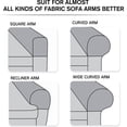 thumbnail image 2 of Ensemble de 2 Housses d'Accoudoirs Extensibles Housses d'Accoudoirs pour Chaises Canapé Sofa Fauteuils Housses pour Fauteuil Inclinable Sofa, 2 of 7