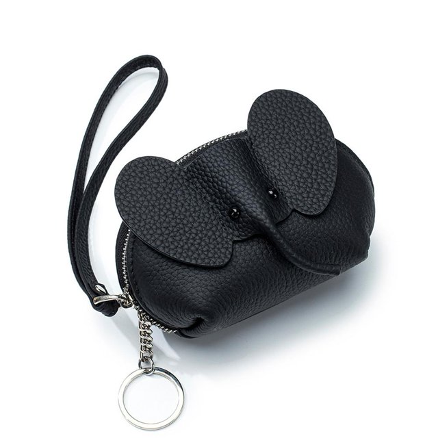 Portefeuille Éléphant Mignon pour Femmes, Portefeuille Compact en Cuir Wa W4 A9W3