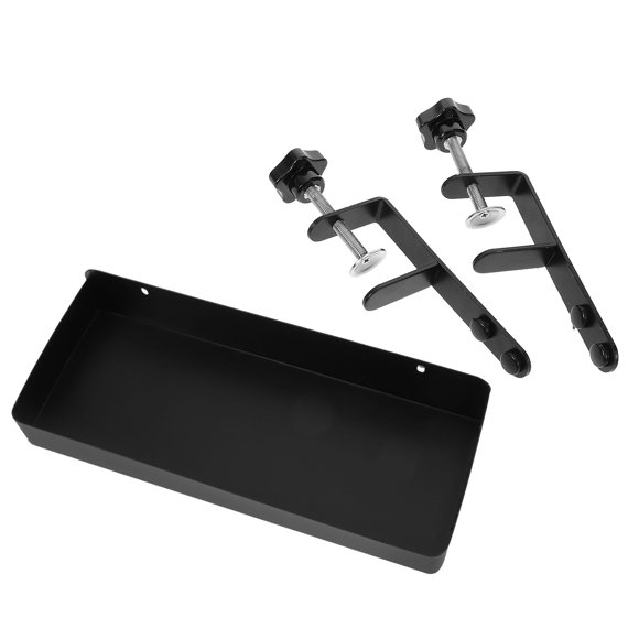 Phenofice 1 Set Desk Pegboard Clamp Holder Metal Black for Office Organization and Homeowners