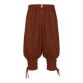 thumbnail image 1 of TIMIFIS Men's Ankle Banded Pants Medieval Pirate Costume Trousers Renaissance Gothic Pants-WineFall, 1 of 6