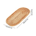 thumbnail image 2 of A Small Wicker Basket Rattan Woven Basket For Storing Bread Fruit Snacks Kitchen Restaurant Outdoor Use Decorative Wood Grain Natural Touch Tray For Keys Wallets Phones, 2 of 7