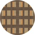 thumbnail image 1 of Ahgly Tapis Rond Lavable en Machine Intérieur Transitionnel Bronze Brun, 3 Pieds Rond, 1 of 7