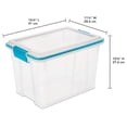 thumbnail image 3 of Sterilite Large 20 Qt Storage Container Tote with Latching Lids, (24 Pack), 3 of 12