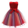thumbnail image 4 of Kids Little Girl Pageant Party Dresses Colorful Formal Sequin Flower Tulle Tutu, 4 of 4