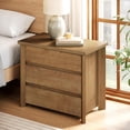 thumbnail image 5 of Tribesigns 31.5-Inch Wood Nightstand with 3 Drawers, Rustic Farmhouse Bedside Table with Storage for Bedroom or Small Spaces, Easy Assembly, 1 Piece, 5 of 5