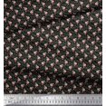 thumbnail image 2 of Soimoi Velvet Fabric Leaves & Rose Small Fabric Prints by Yard 58 Inch Wide, 2 of 3
