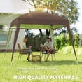 thumbnail image 4 of Outsunny 8' x 8' Pop Up Canopy Foldable Outdoor Canopy Tent w/ Bag, Coffee, 4 of 10