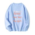 thumbnail image 1 of 2023 Chandail de Mode pour Femmes Rabais de 50 % Liquidation Femme Mode Imprimé Col Rond Manches Longues Chandails Sans Capuche T-Shirt Hauts Amples Blouse, 1 of 2