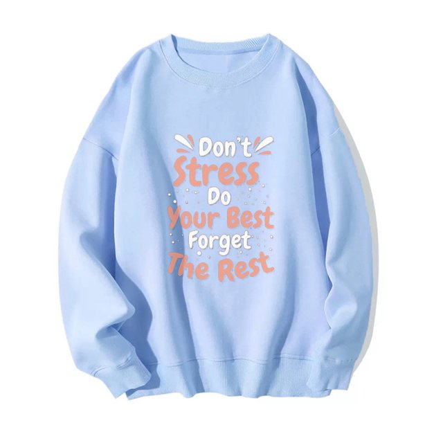2023 Chandail de Mode pour Femmes Rabais de 50 % Liquidation Femme Mode Imprimé Col Rond Manches Longues Chandails Sans Capuche T-Shirt Hauts Amples Blouse