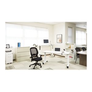 Office Star AirGrid Siège en tissu dos et mesh Office Chaise en noir