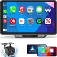 thumbnail image 1 of Wireless CarPlay Screen for Car, 7" HD Portable Stereo Touchscreen with Apple CarPlay & Android Auto, CarPlay Screen with Backup Camera, Mirror Link, Bluetooth, Navigation for All, 1 of 6