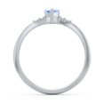 thumbnail image 4 of Birthstone Heart Ring with Shoulder Accents - Blue Topaz (December), 4 of 4
