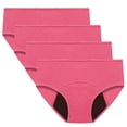 thumbnail image 1 of Culottes Menstruelles Étanches pour Femmes, Réutilisables, Confortables, Taille Mi-Haute, Hipster, Lot de 4, 1 of 7
