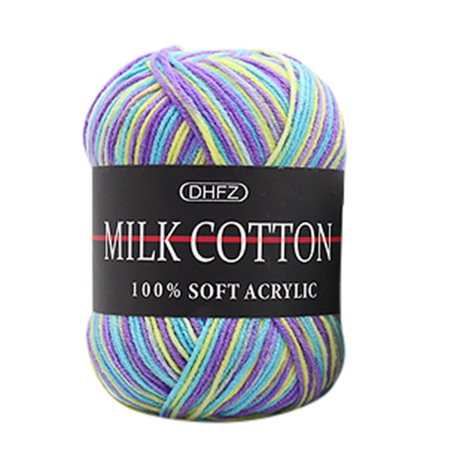 XZNGL Colorful Hand Knitting 50g Knitting Crochet Milk Soft Baby Cotton Wool Yarn A