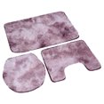 thumbnail image 3 of Ensemble de Tapis de Toilette, 3 Pcs Ensemble de Tapis de Salle de Bain Tapis de Bain Construction Robuste, 3 of 14