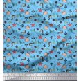thumbnail image 1 of Soimoi Cotton Poplin Fabric Anchor Hook,Shell & Starfish Ocean Fabric Prints by Yard 56 Inch Wide, 1 of 3