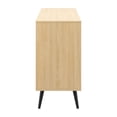 thumbnail image 4 of CorLiving Himari Engineered Wood Sideboard with Wood Legs, 2 Doors and 5 Shelves, Light Brown, 4 of 9