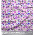 thumbnail image 1 of Soimoi Rayon Fabric Leaves & Floral Artistic Printed Fabric 1 Yard 56 Inch Wide, 1 of 4