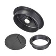 thumbnail image 3 of Unique Bargains Cable Hole Cover, 2-3/8' Plastic Desk Grommet for Wire Organizer 10 Pcs (Black), 3 of 4