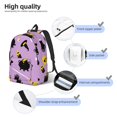 thumbnail image 3 of Vsdgher Cute Halloween Print Canvas Backpack Travel Rucksack Unisex Knapsack 15.7/17.7Inch Laptop Backpack for Work,College-Small, 3 of 5