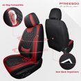 thumbnail image 2 of Car Seat Covers Full Set Faux Nappa Leather Seat Covers for Cars Breathable Front Seats with Lumbar Support and Rear Fit for Automotive Sedans SUVs Pickups, 2 of 8