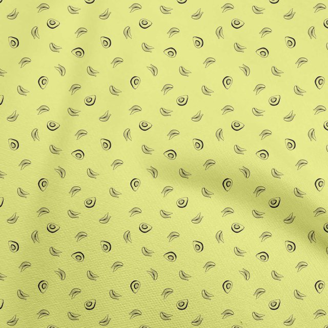 oneOone Coton Flex Jaune Tissu Avocat Matière de Robe Tissu Imprimé Tissu au Mètre 40 Pouces de Large