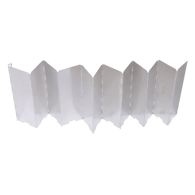 OULII 12Pcs Foldable Windscreen 39.30X9.43X0.12in Silver for Outdoor Enthusiasts