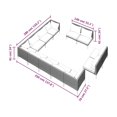 thumbnail image 4 of vidaXL 12 Piece Garden Lounge Set with Cushions Poly Rattan Dark Grey, 4 of 4