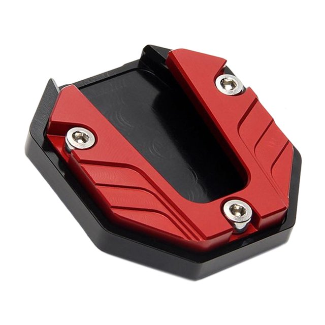 Motorbike Motorcycle Kick Stand Coaster Universal Easily Install Professional Accessory Aluminum Alloy Stable Replacement Study Anti Slip Red