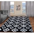 thumbnail image 1 of A2Z Trendy 7984 Geometric Modern Medium Office Black White Soft Area Rug Tapis Carpet Nursery, 1 of 6