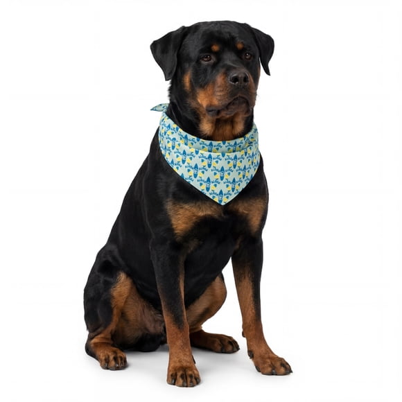Bandana pour chien One Paw, imprimé Aloha Surf, léger, plusieurs tailles, bleu aqua, pour chiens
