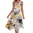 thumbnail image 1 of Ovzne Robes pour Femmes Robe d'Été Robes pour Femmes Sans Manches Col Rond à Cordon Décontractée à Volants Ligne A Mini-Robe Robe pour Femmes Liquidation, 1 of 7