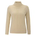 thumbnail image 2 of 2025 Chandail Tricoté d'Automne et d'Hiver pour Femmes, Chandail d'Hiver Régulier à Col Roulé, Manches Longues, Chandail Will Tricoté, 2 of 7