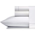 thumbnail image 1 of Vera Wang 400 Thread Count Sheet Set, Queen, White/Charcoal, 1 of 7