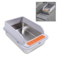 thumbnail image 1 of Large Metal Litter Box, Stainless Steel High Sided Kitty Litter Tray Non Stick Metal Kitty Litter Box for Kitten Medium Cats, 1 of 7