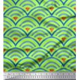 thumbnail image 1 of Soimoi Georgette Viscose Fabric Scales Geometric Print Fabric by Yard 42 Inch Wide, 1 of 3