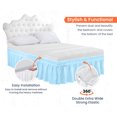 thumbnail image 3 of SGI Bedding 18 Inch Wrap Around Bed Skirt | Microfiber Bed Skirt | Fade Resistant, Wrinkle Free, Anti-static, Decorative, Extra Storage Space, Clutter-Free | California King, Light Blue, 3 of 6