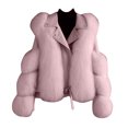 thumbnail image 1 of LOVZFMLL Jackets for Women's Lamb Hair Short Coat New Zipper Motorcycle Style Jacket, 1 of 4
