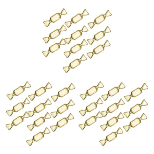 relayinert Candy Shaped Mini Necklace Organizer Earrings Necklace Storage Yellow 10 Pcs 3Set
