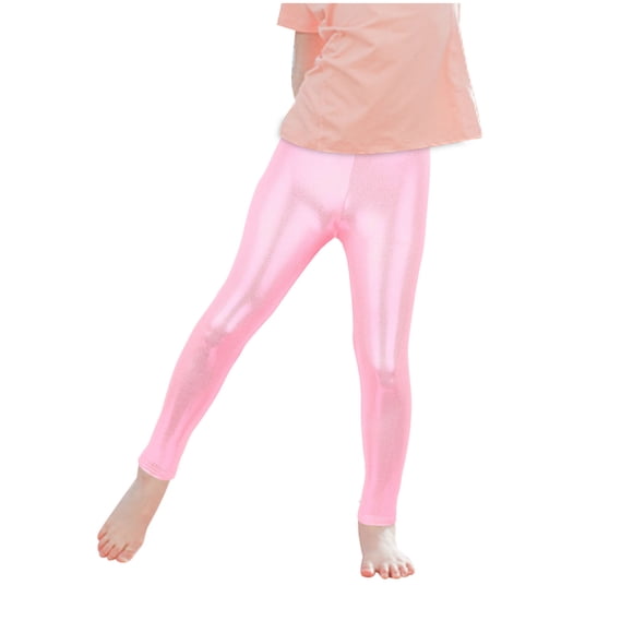 DPTALR Kids Girls Fitness Dance Pants Solid Color Leggings Yoga Sports Long Pants