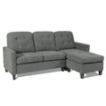 thumbnail image 1 of Costway Convertible Sectional Sofa Couch L-Shaped Couch Back Cushion Dark Gray, 1 of 9