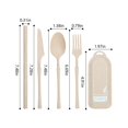 thumbnail image 3 of TIMIFIS Tableware Tableware Travel Utensil Set with Case, Whea-T Straw Reusable Spoon Straw Forks Tableware, Portable Cutlery Travel Picnic Camping Or Daily Use Kitchen Gadgets, 3 of 7