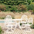 thumbnail image 1 of vidaXL 5 Piece Bistro Set Cast Aluminium White, 1 of 5